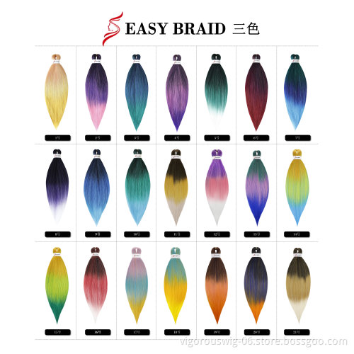 Vigorous Pre-stretched 3 Tone Ombre Easy Braiding Hair EXtensions Synthetic Hair Twist Hair for African Wholesale Price